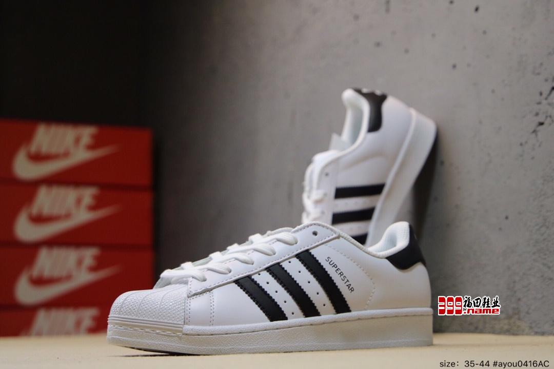 纯原原装进口头层皮贝壳头阿迪三叶草angelababy同款