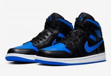 Air Jordan 1 Mid 经典皇家蓝配色货号：554724-068 发售价格：$ 110 USD
