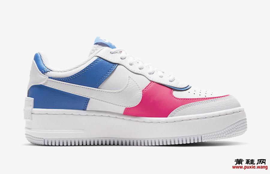 Nike Air Force 1 Shadow White Pink Blue CU3012-111发售日期