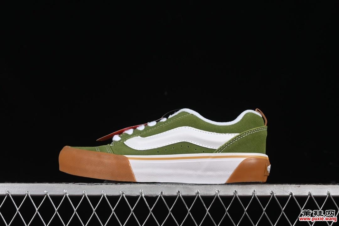 Vans Classics Knu Skool 范斯官方 绿色生胶面包鞋 VN0009QCCIB