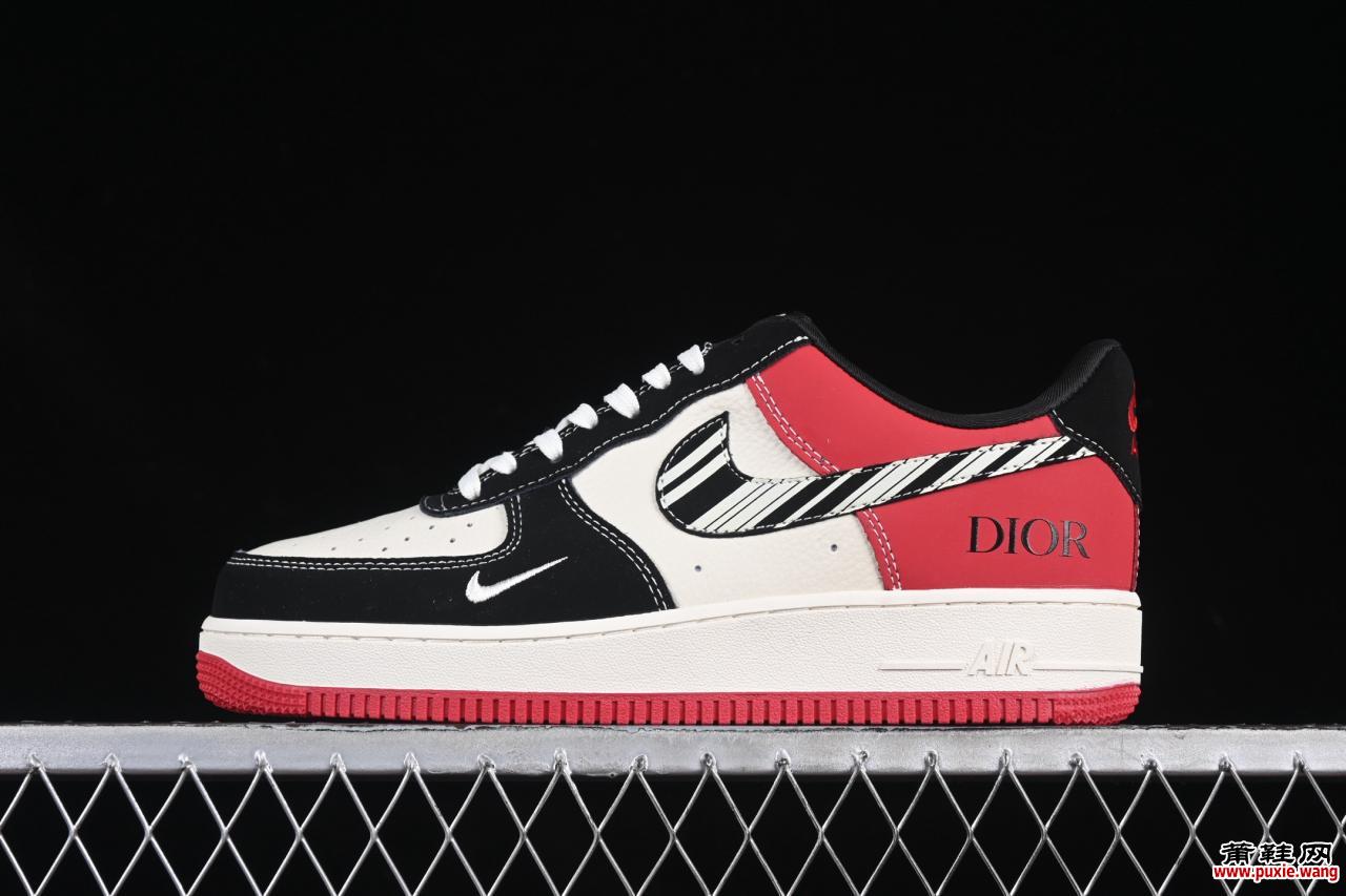 Nike Air Force 1'07 Low 迪奥联名红黑斑马纹空军一号低帮休闲板鞋产品解析