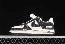 街头潮流新宠！Nike Air Force 1'07 Low Sup 联名黑牛仔小白勾板鞋来袭