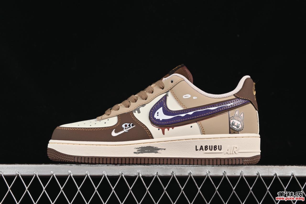 Nike Air Force 1'07 Low Labubu联名款：涂鸦设计+夜光外底 原楦工艺板鞋