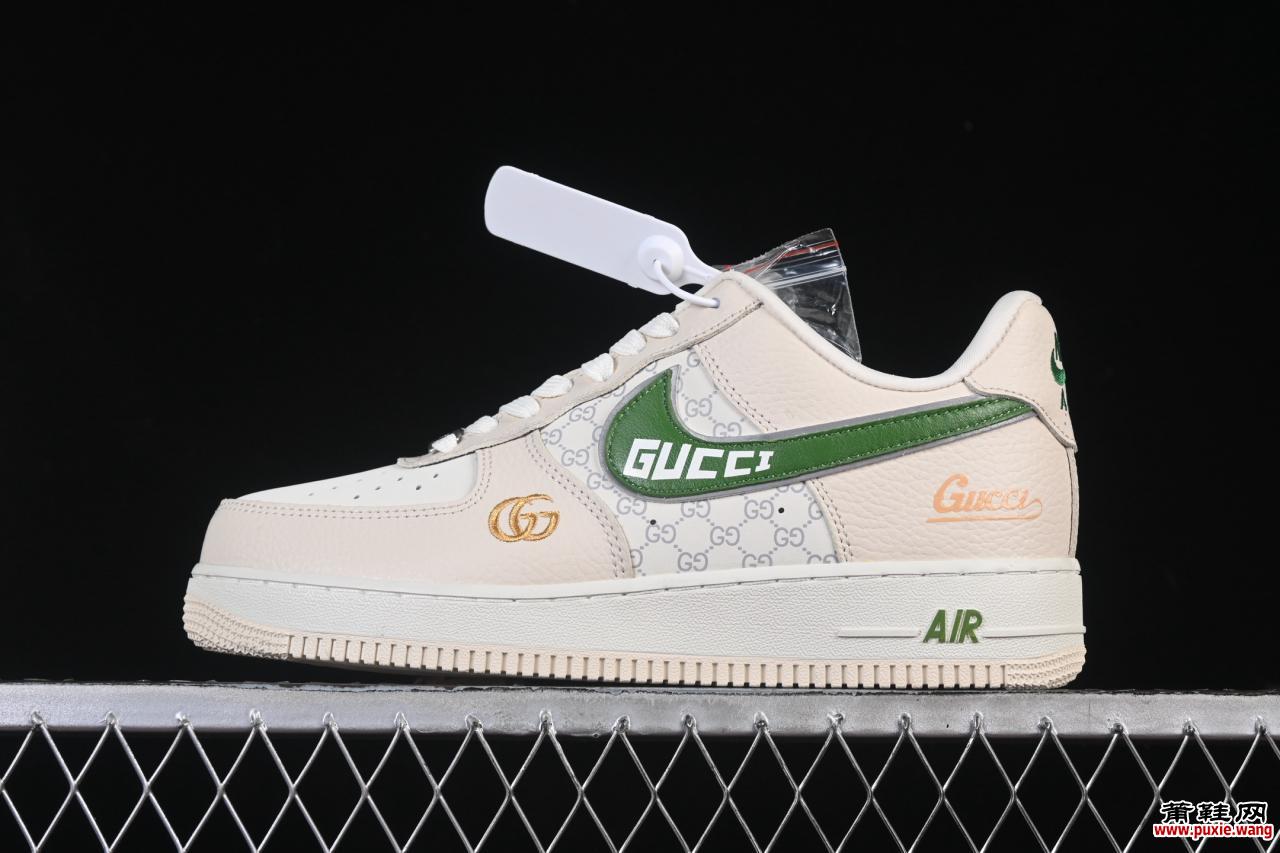Nike Air Force 1'07 Low 古驰联名白棕绿板鞋：原楦工艺与定制五金，重塑奢华潮流新风尚