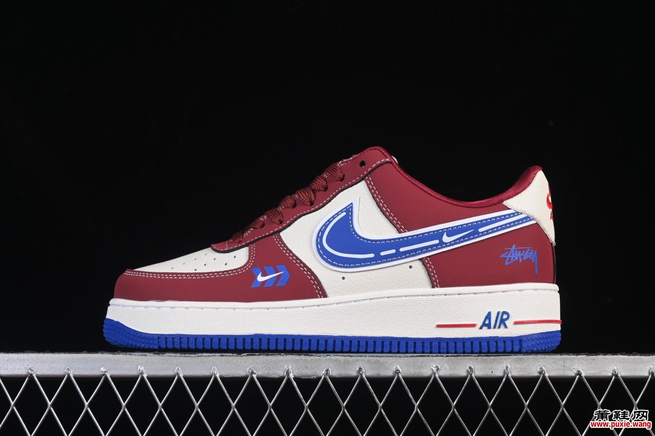 耐克斯图西联名空军一号焦糖蓝勾板鞋评测 莆田鞋网购指南与原楦头工艺解析